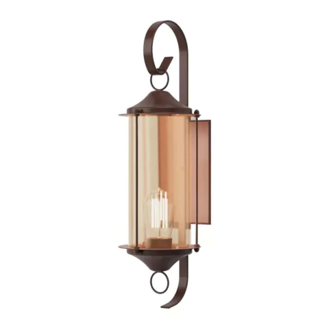 Arandela Munich 53x16x17cm Alumínio e Vidro Ambar Ideal 240 VA