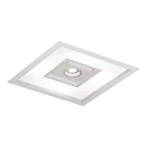 Plafon de Embutir Focus Mix 32x32x10cm Alumínio e Acrílico Usina 4552/32