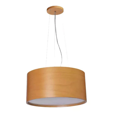 Pendente Madeira Navi Redondo 53x25cm Madelustre 2634