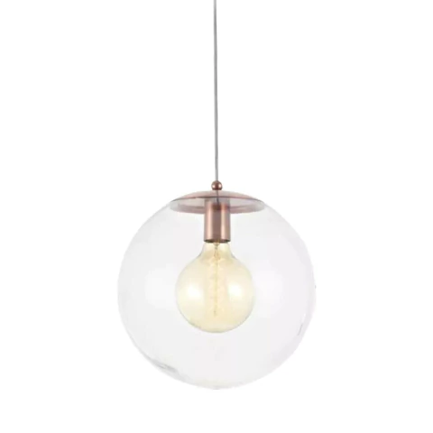 Pendente Esfera Cristal 30cm Aluminio e Vidro Madelustre 2783_94_4m