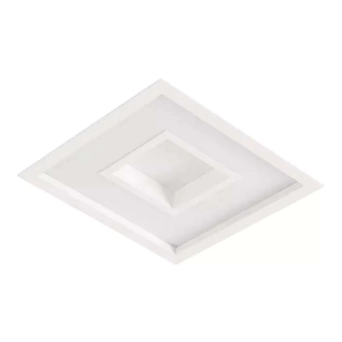 Plafon de Embutir LED Meg 16,4W 3000K Bivolt 30,5x30,5x7,5cm Alumínio e Acrílico Usina 19035/30LED3
