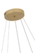 Imagem do Pendente Nordecor Inverse 2 Aros 2528 Dourado Fosco