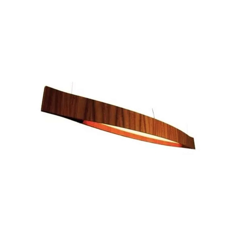 Pendente LED Clean 68W 3000K Bivolt 15x190x23cm Madeira e Acrílico Fox Lustres 702