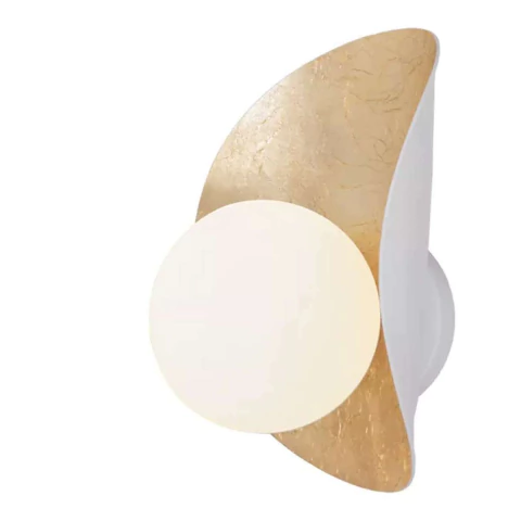 Arandela Perla 20x21x30cm Alumínio e Vidro Metaldomado 40006