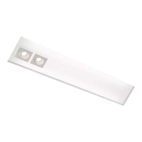 Plafon de Embutir Box No Frame Mix 125x29x11cm Alumínio e Acrílico Usina 30434/130F