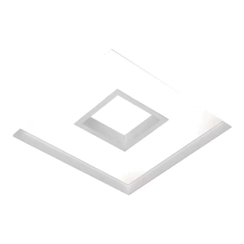 Plafon de Embutir Cherry No Frame 35x35x10cm Alumínio e Acrílico Usina 30500/38