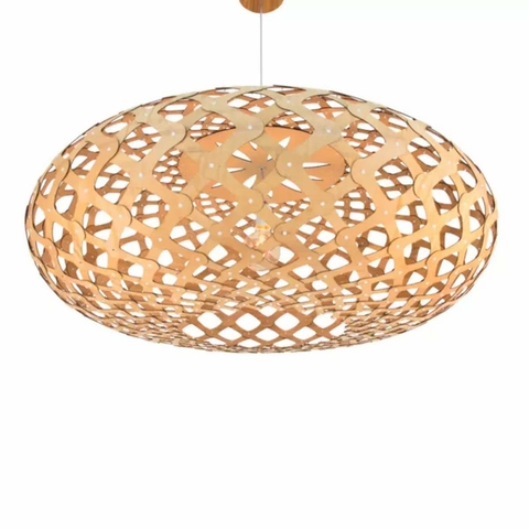 Pendente Raizen 30x60cm Madeira Fox Lustres 327