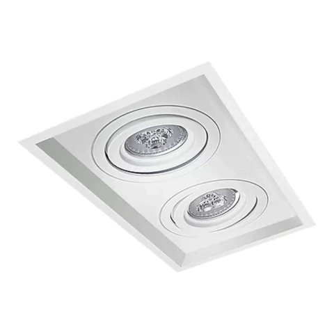 Embutido Recuado Duplo AR111 37x21x10cm Alumínio Impacto 1044/2