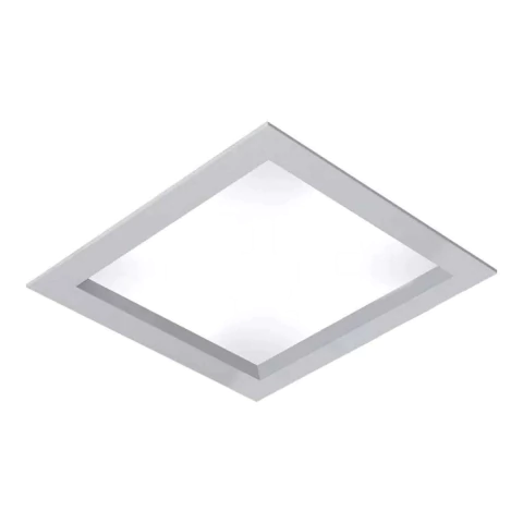 Plafon de Embutir Magnum 20x20x10cm Alumínio e Acrílico Usina 3600/20