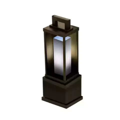 Balizador Retrô 100x19x19cm Metal e Vidro Metaldomado 5632P