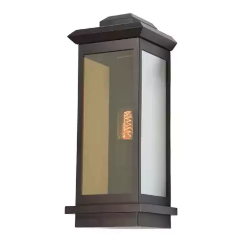 Arandela Toscana Trap 45x18x17cm Metal e Vidro Metaldomado 6208