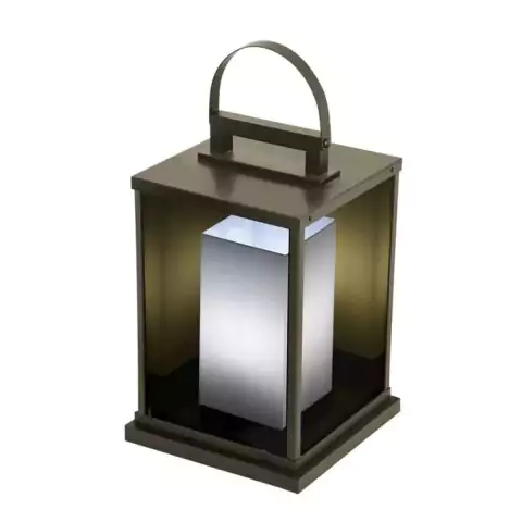 Balizador Retrô 52x32x32cm Alumínio, Vidro e Policarbonato Metaldomado 5628G