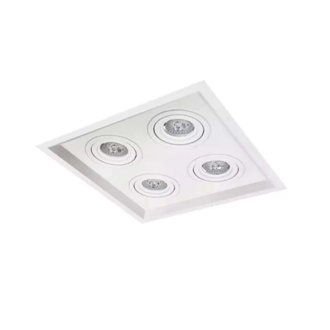 Embutido Recuado AR111 37x37x10cm Aluminio Branco Impacto 1044/4