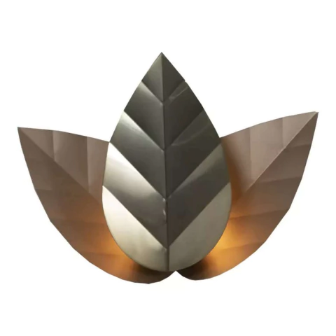 Arandela Wild Fall 26x36x9cm Alumínio e Folhas de Ouro Metaldomado 6424