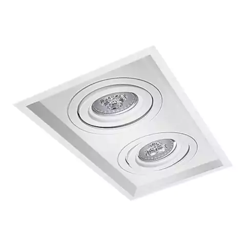 Embutido Recuado Aluminio 2xPar20 Impacto 1041/2 Branco