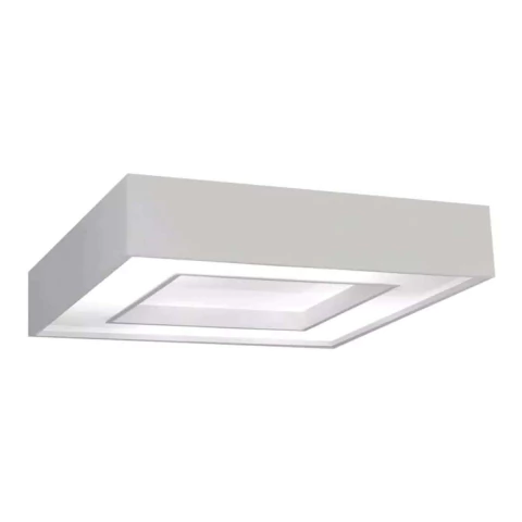 Plafon de Sobrepor Cherry 30x30x12cm Alumínio e Acrílico Usina 4540/32