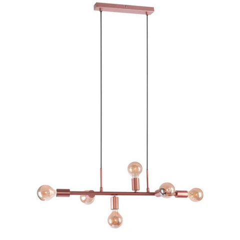 Pendente Spine 6xe27 Cobre 22x70x16.5 QPD1361CO Casual Light
