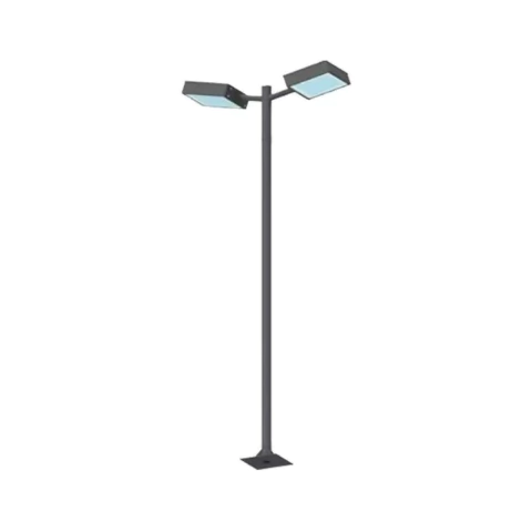 Poste LED Duplo 36W 3000K Bivolt 256x80x24,5cm Aço Ideal Iluminação P-83/2