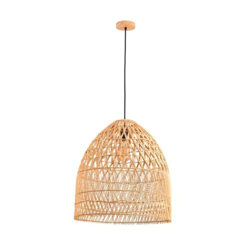 Pendente Ôtaki 48x47cm Rattan e Madeira Natural Skylight SKY-4061