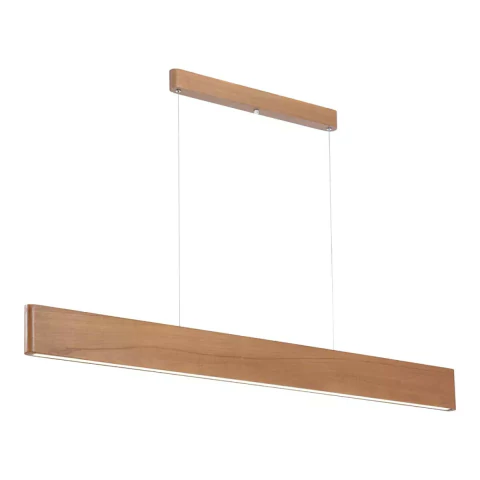 Pendente Madelustre Rettangolare LED 18W 130cm Madeira 3088