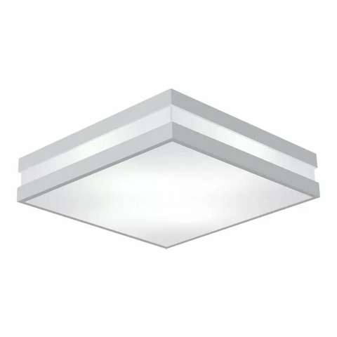Plafon de Sobrepor Modular 32,5x32,5x11,5cm Alumínio e Acrílico Usina 3800/32
