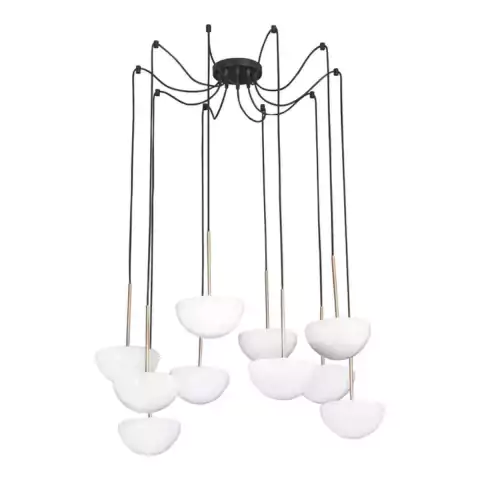 Cascata Cogumelo Vidro Triplex 10 lâmpadas Madelustre 3237