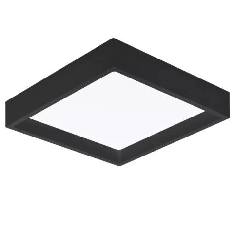Plafon LED Quadrado 28W 3000K 35x35cm Preto Deep Recuado Bivolt Stella STL23905PTO/30