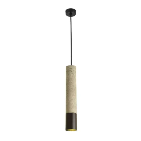 Pendente Stone Long 43x7cm Metal e Concreto Metaldomado 5601