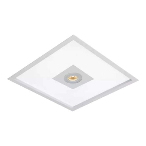 Plafon de Embutir Magnum Mix 32x32x10cm Alumínio e Acrílico Usina 3603/32