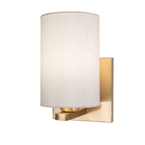Arandela Munclair Dalas 21x13x13cm Cúpula de Tecido Bege Crú 2357