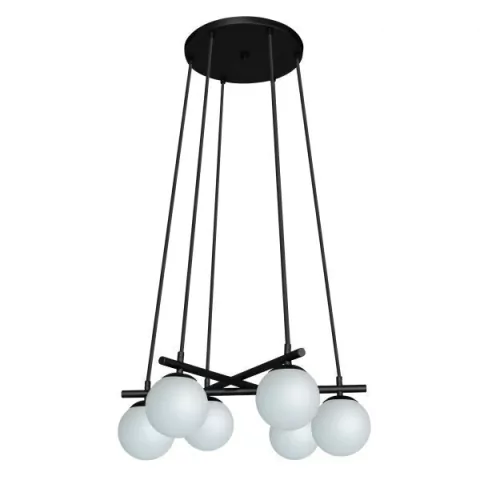 Pendente Itamonte Petit 500/6 Preto Texturizado