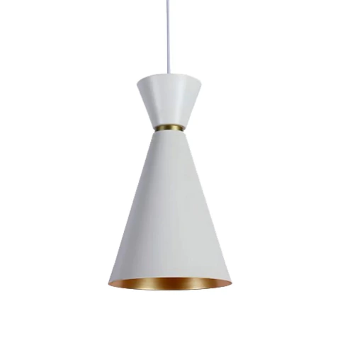 Pendente Bella Iluminação HM029WG Branco e Dourado