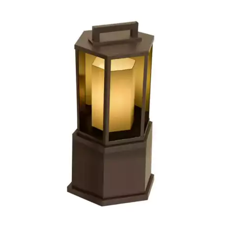 Balizador Retrô 70xØ24cm Metal e Vidro Metaldomado 5634P