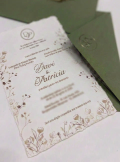 Convite Davi e Patrícia - SC Convites e Gifts Personalizados