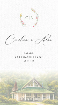 Convite Animado Caroline e Alex