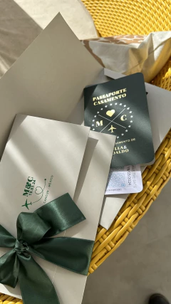 Convite Passaporte Mirella e Clodoaldo - SC Convites e Gifts Personalizados