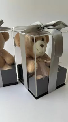 Caixa Acrilico Ursinho - SC Convites e Gifts Personalizados