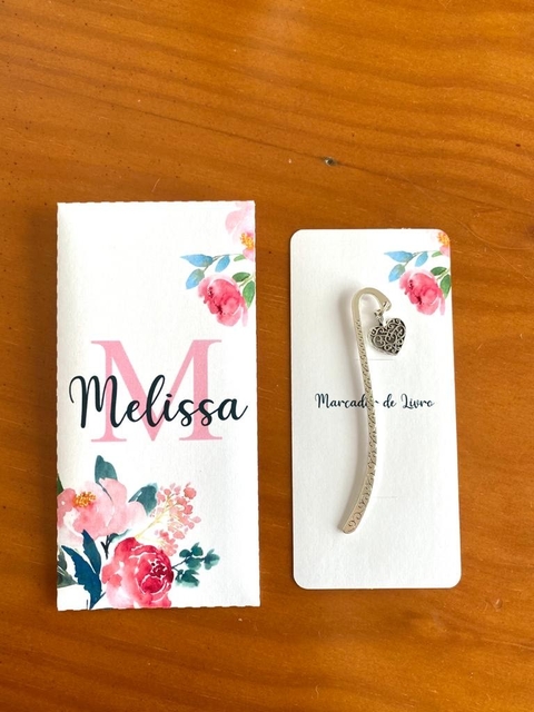 Marcador de Livro CORAÇÃO RENDADO .:. Embalagem Personalizada.