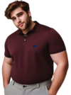 Camisa Polo Plus Size Hugo Blanc Vinho Plus 037