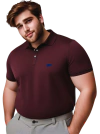 Camisa Polo Plus Size Hugo Blanc Vinho Plus 037