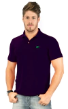 Camisa Polo Hugo Blanc Piquet Roxo 949