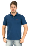 Camisa Polo Hugo Blanc Piquet Petróleo 918