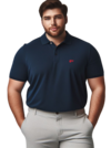 Camisa Polo Plus Size Hugo Blanc Marinho 093
