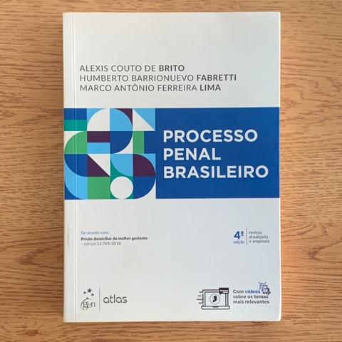 LIVRO PROCESSO PENAL BRASILEIRO 4° ED - ALEXIS COUTO DE BRITO; OUTROS