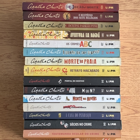 LIVROS AGATHA CHRISTIE 15 VOLUMES - FORMATO BOLSO