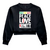Moleton Reggae Cropped Peace and Love - comprar online