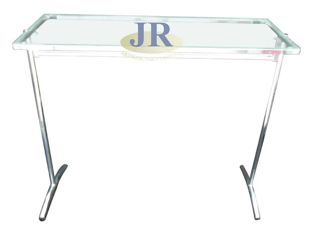 Balcão Arara TF Fino 45x1.15mt Cromado com Vidro