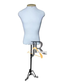 Busto Forrado Masculino Bege com Pedestal Preto Retrô | Unidade