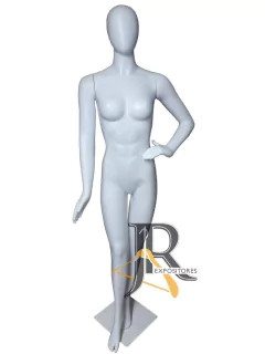 Manequim de Plástico Fitness Branco Mão na Cintura