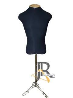 Busto Forrado Masculino Preto com Pedestal Ouro Velho | Unidade